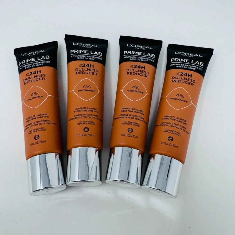 LOT 4 Loreal Prime Lab Advanced Derm Primer Dullness Reducer 1oz NEW.